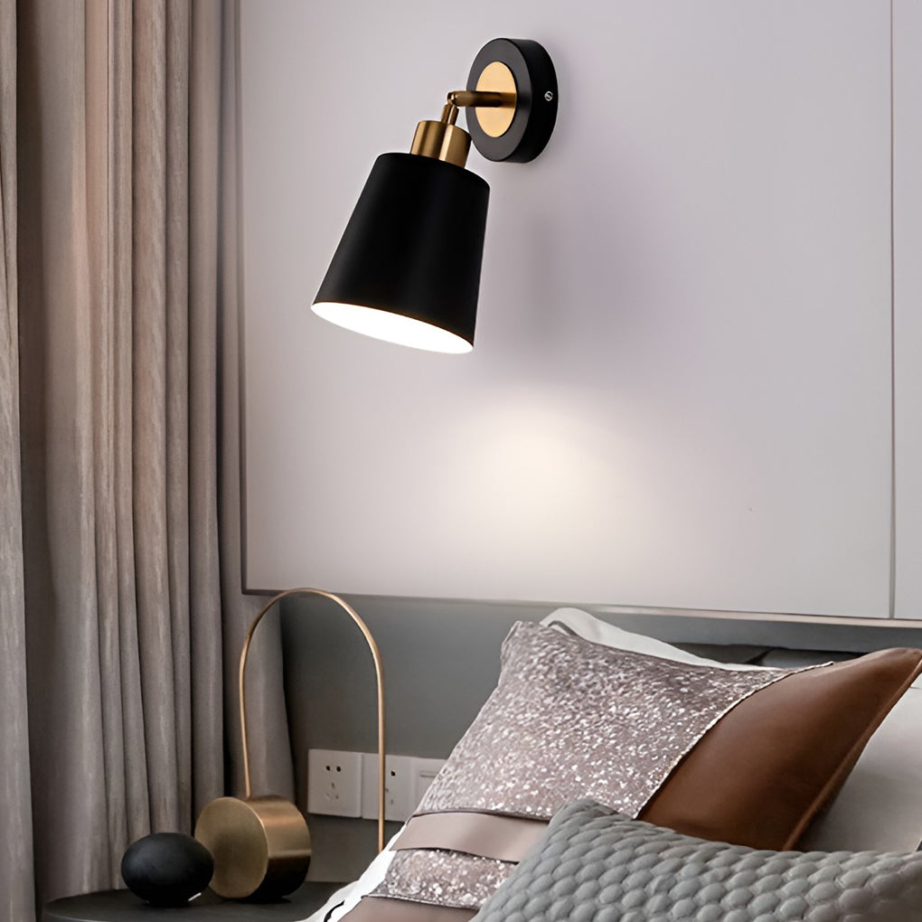 LED 3 Step Dimming Black Nordic Adjustable Wall Sconce Light