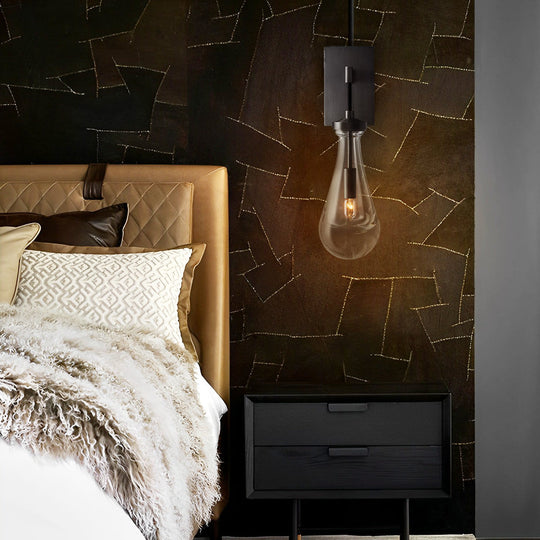 Water Drop Crystal Copper Modern Minimalist Wall Lamp