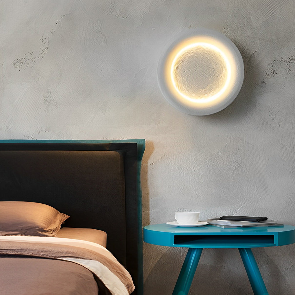 Resin Moon Shape Nordic LED Wall Lamp