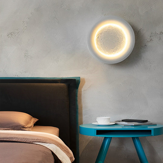 Resin Moon Shape Nordic LED Wall Lamp
