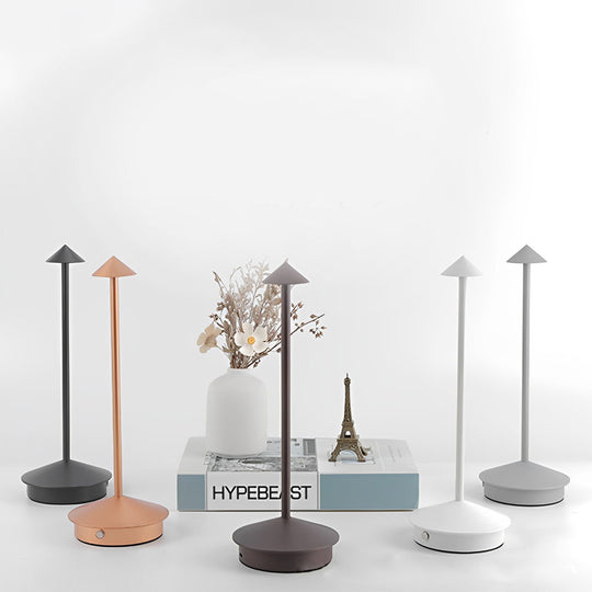 Mini Triangle LED Table Lamp – Cordless & Dimmable