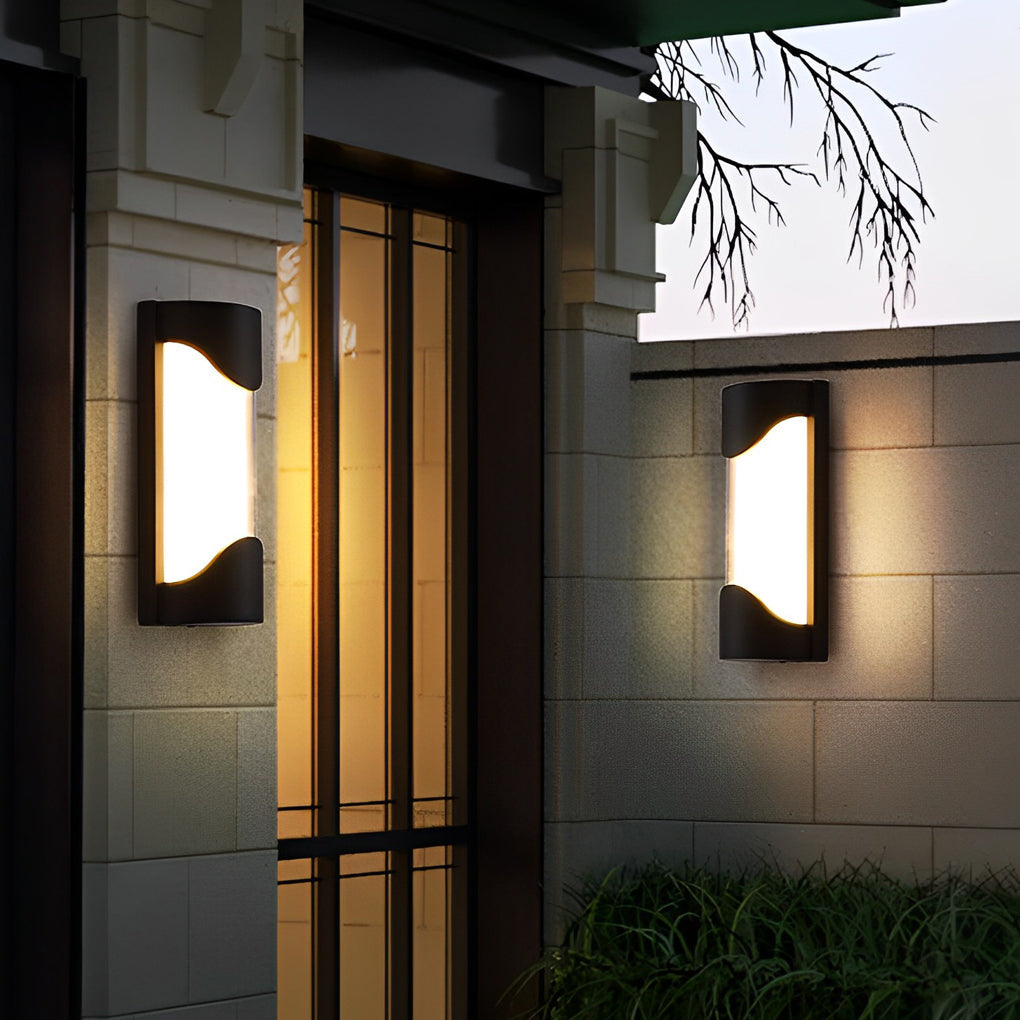 Creative Waterproof LED Modern Black Outdoor Wall Sconce Light