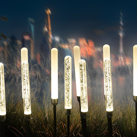 5 Pcs Waterproof Acrylic Crystal Bubble Reed LED Lawn Lights Garden Lights
