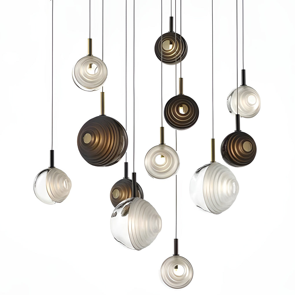 Creative Glass Round Modern Kitchen Island Pendant Light