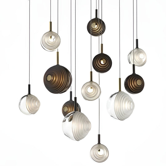 Creative Glass Round Modern Kitchen Island Pendant Light