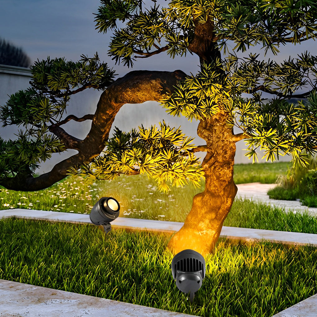 Round Adjustable LED Outdoor Spotlights – Waterproof
