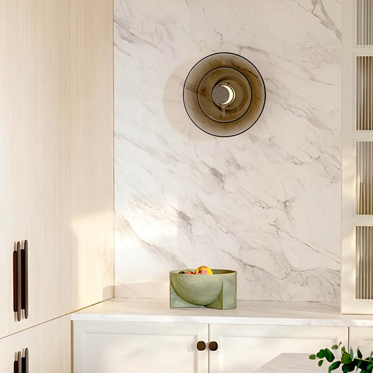 Double Layered Glass Round Nordic LED Wall Lamp
