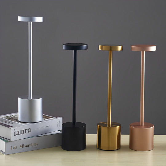 Rechargeable Portable Modern Rod Table Lamp – Cordless LED Lighting with USB Charging