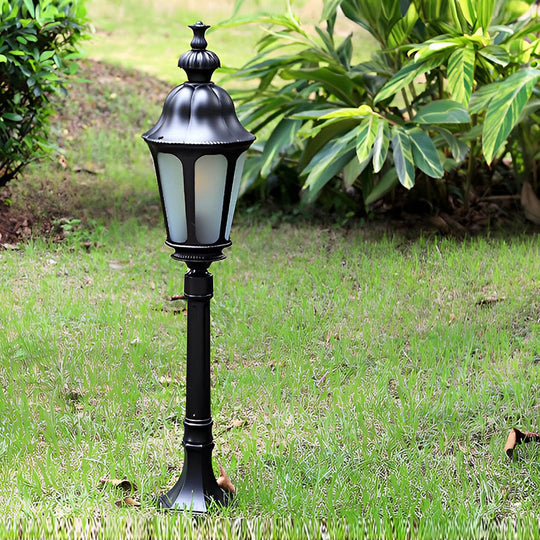 Elegant European Style Black LED Outdoor Pathway Lamp Post