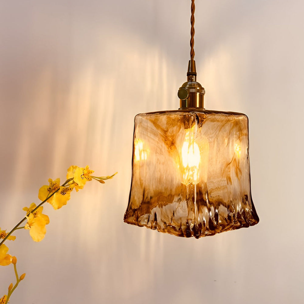 Creative Electroplated Metal Glass LED Nordic Island Light Hanging Lamp