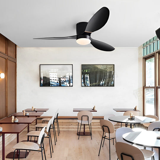 52 Inch Modern 3-Blade Ceiling Fan with 3-Step Dimmable LED and Remote Control