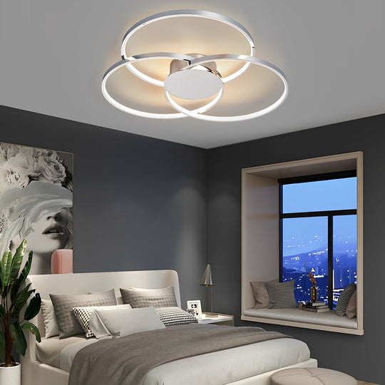 Three Rings Stepless Dimming Electroplated Metal Nordic Ceiling Light