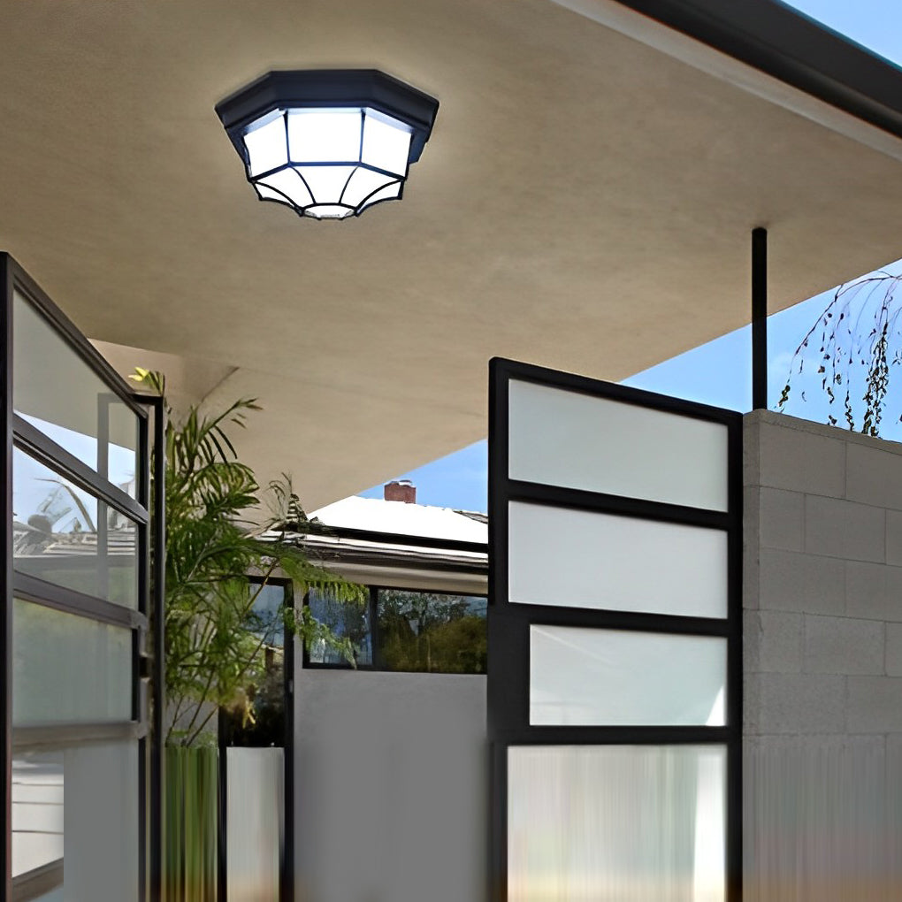 Outdoor Waterproof Aluminum Glass LED European Style Ceiling Light