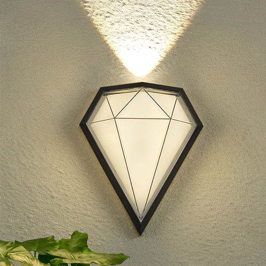 Creative Geometric LED Waterproof Black Modern Wall Lamp