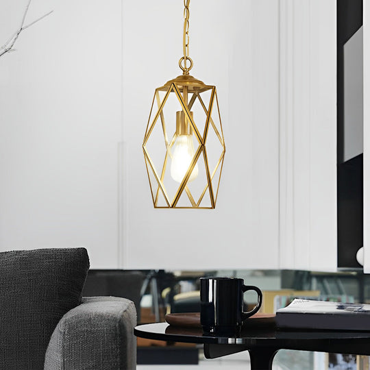 Retro Glass Copper Personality Industrial Style Small Chandelier