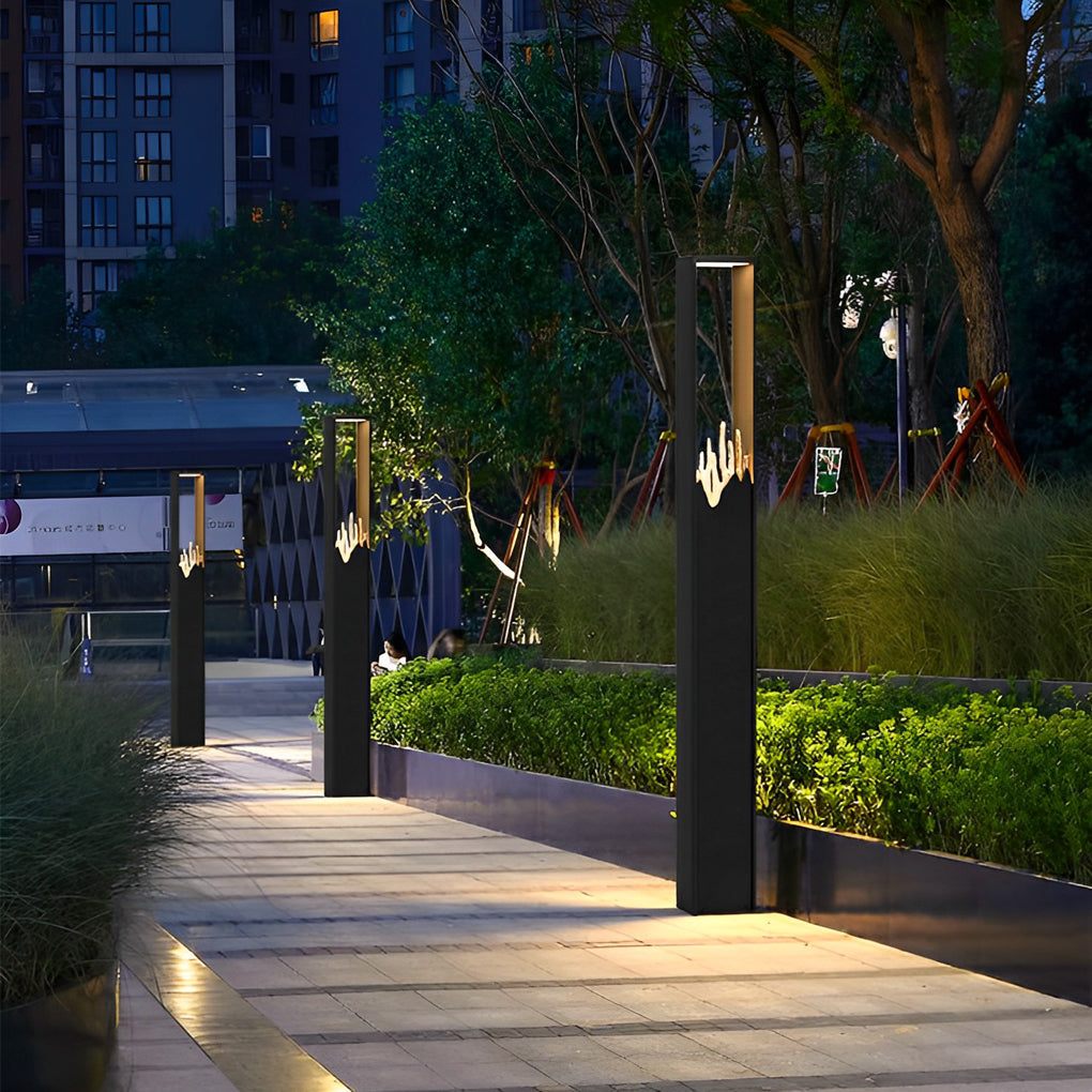 Modern Rectangular Artistic Glass LED Pathway Light