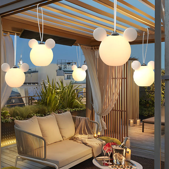 Cartoon 3D Animal Outdoor Hanging Light