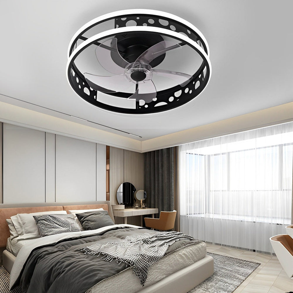 Nordic Bladeless Ceiling Fan with 3-Step Dimmable LED and Remote Control