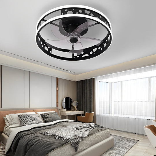 Nordic Bladeless Ceiling Fan with 3-Step Dimmable LED and Remote Control