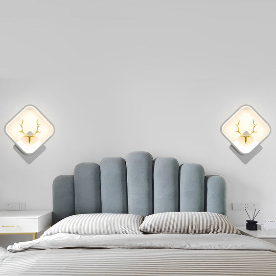 Antler Design Round and Square Modern LED Wall Lamp