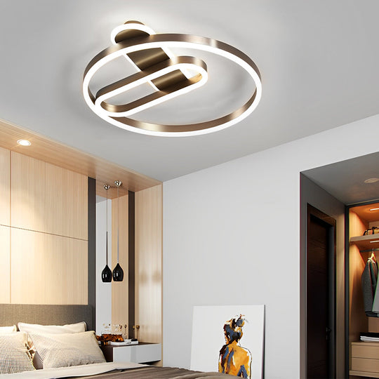 Geometric Circle LED Modern Flush Mount Ceiling Light