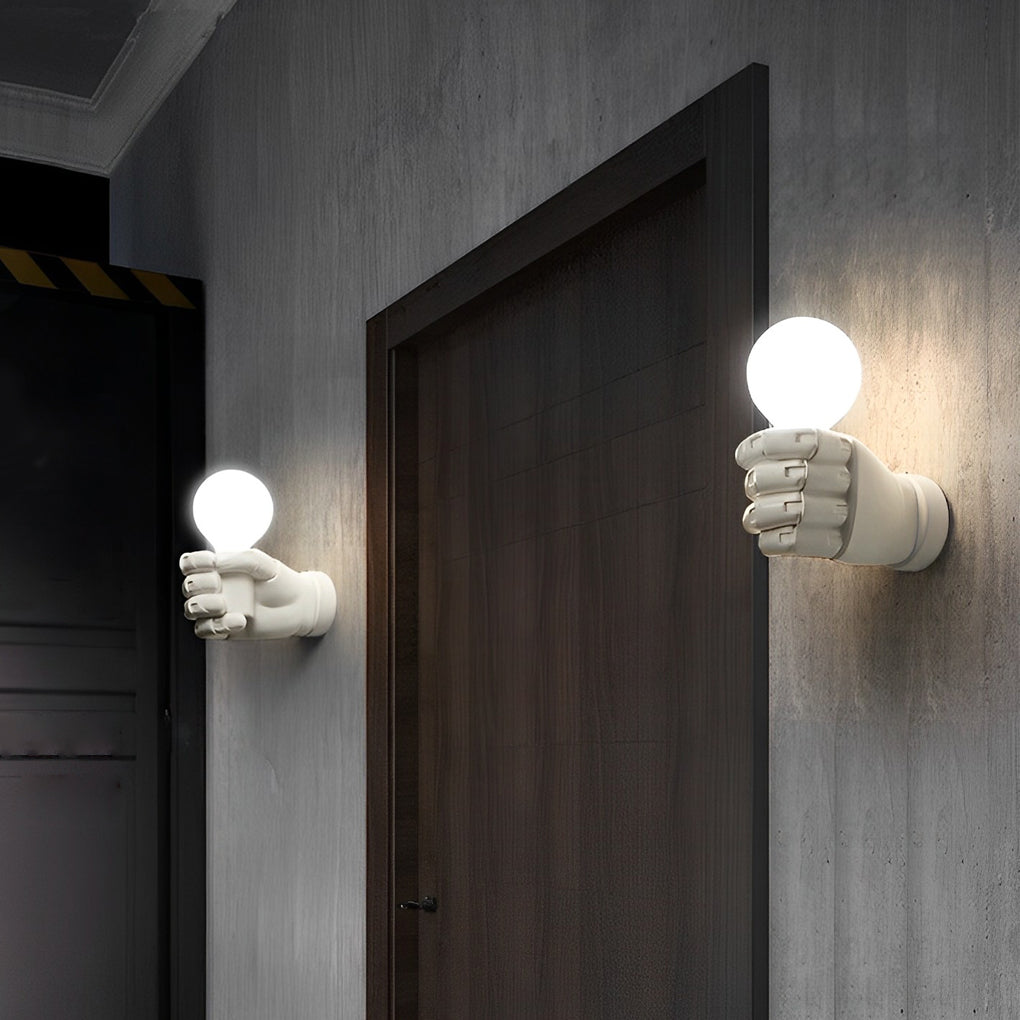 Resin Fist Retro Industrial LED Wall Lamp