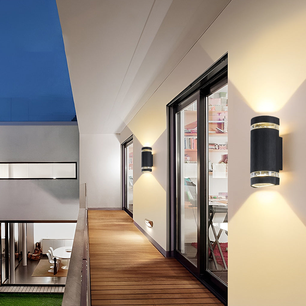 Waterproof LED Up and Down Lights Outdoor Wall Sconce Lighting