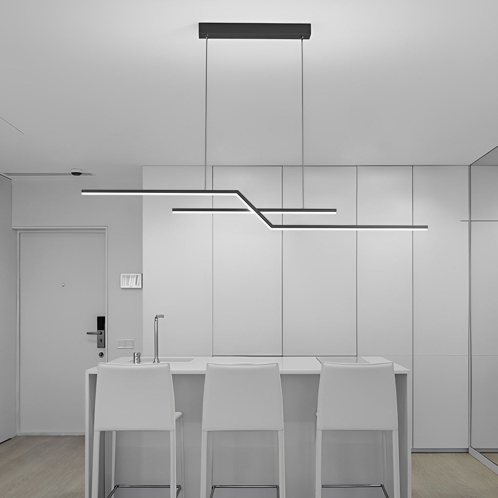 Minimalist Creative Linear LED Three-Step Dimming Modern Chandelier