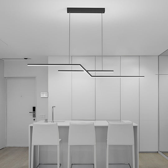 Minimalist Creative Linear LED Three-Step Dimming Modern Chandelier