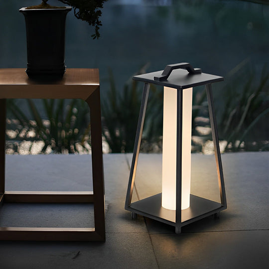 Portable Black LED Outdoor Floor Lamp – Waterproof & Removable