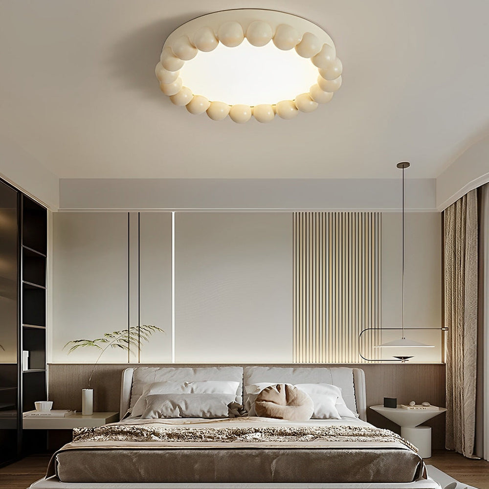 Round Artistic Handmade Three Step Dimming LED Nordic Ceiling Light