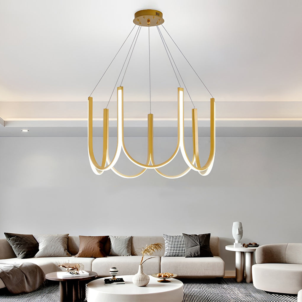 Minimalist 3-Step Dimming LED Nordic Chandelier Hanging Ceiling Lamp