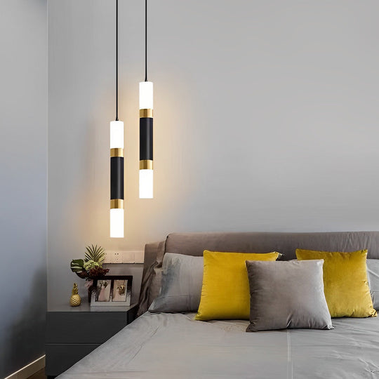Personality Minimalist LED Black Nordic Pendant Light for Kitchen Island