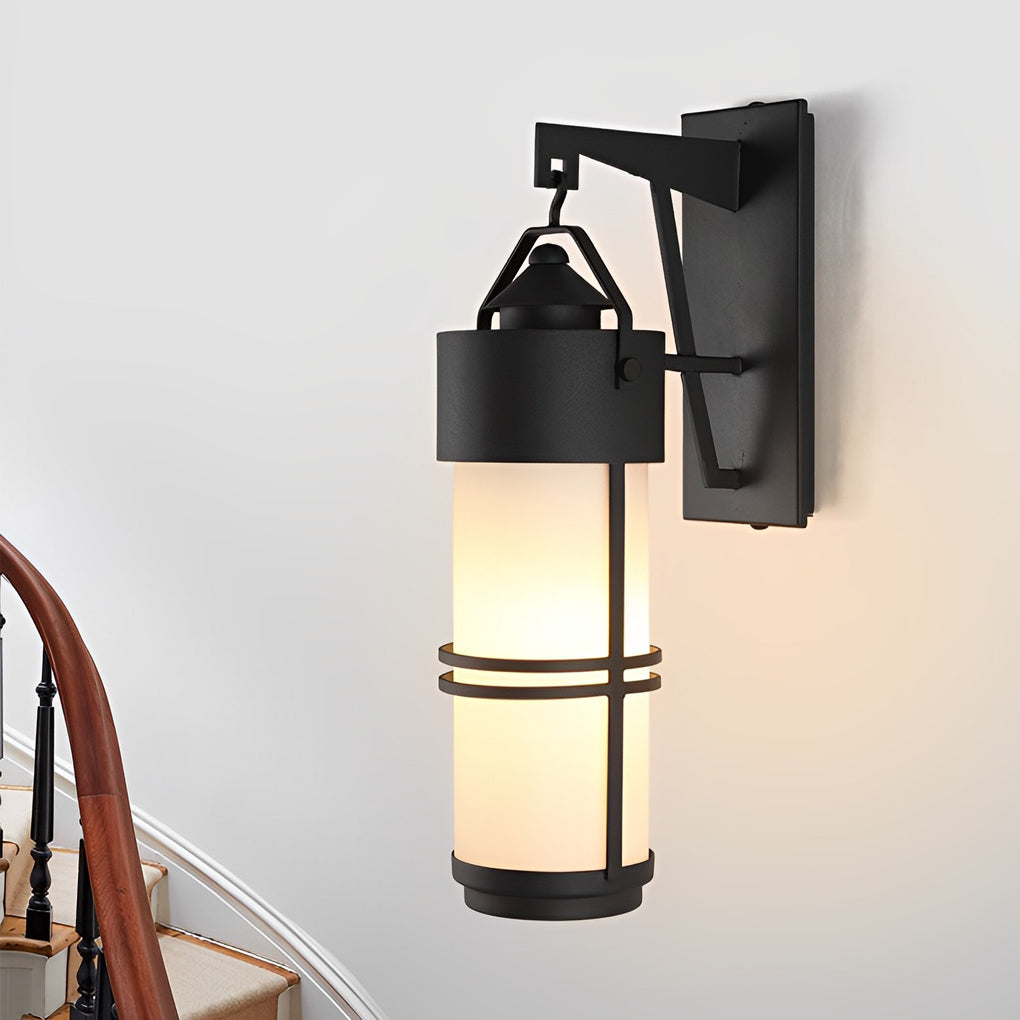 Retro Waterproof Black Outdoor LED Wall Lamp