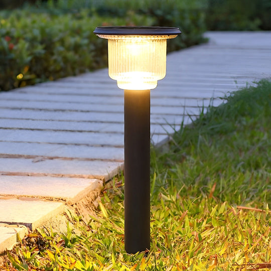 Modern Matte Black Solar LED Outdoor Pathway Light