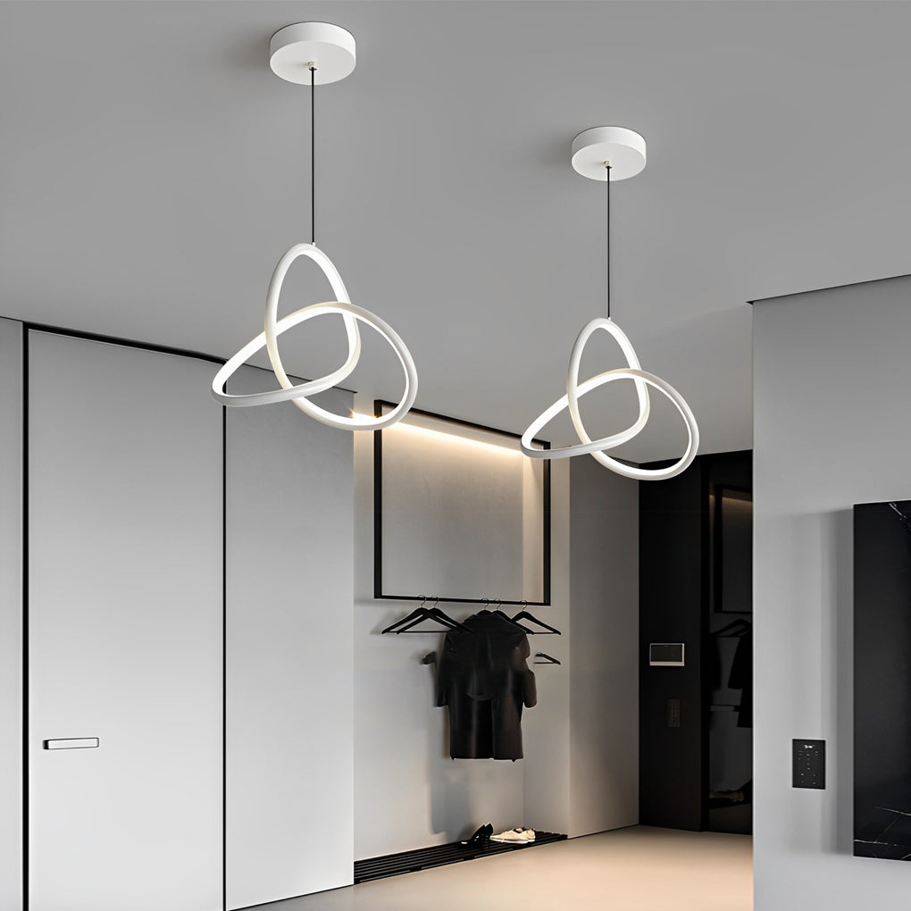 Circular Rings Creative Three-Step Dimming LED Modern Chandelier Light