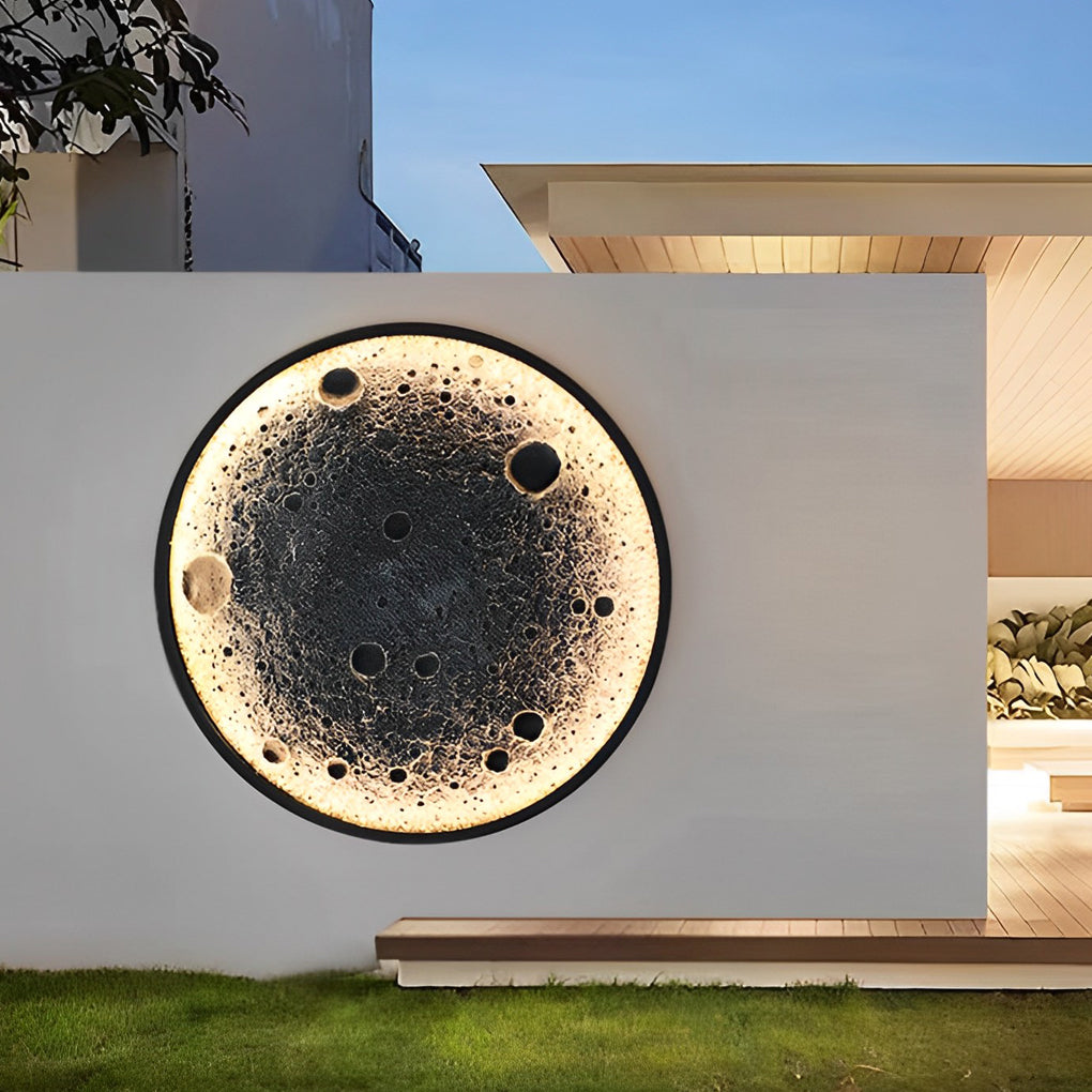 Moon Design LED Outdoor Waterproof Wall Lamp