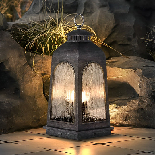 Waterproof Retro Metal Portable LED Outdoor Floor Lamp Lawn Light