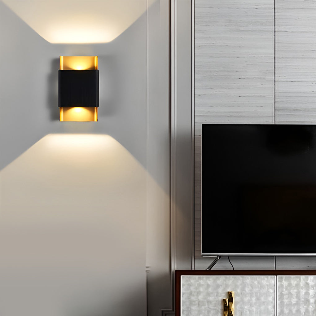 Modern LED Up and Down Outdoor Wall Sconce Waterproof Light