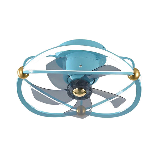 Smart Bladeless Ceiling Fan with Stepless Dimming LED and Remote Control