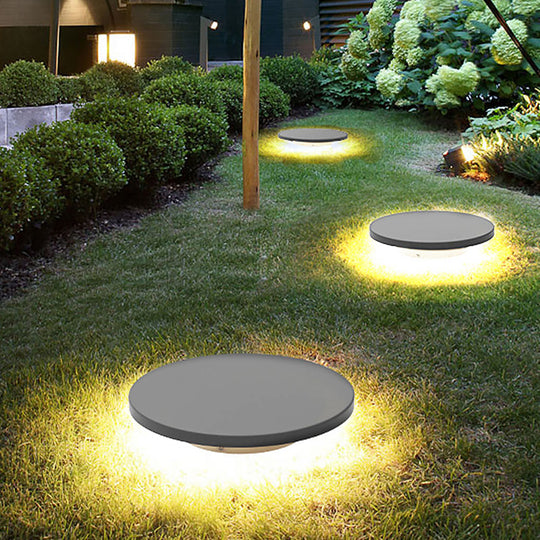 Halo Bottom Emitting LED Ground Solar Lights Durable & Elegant for Outdoors