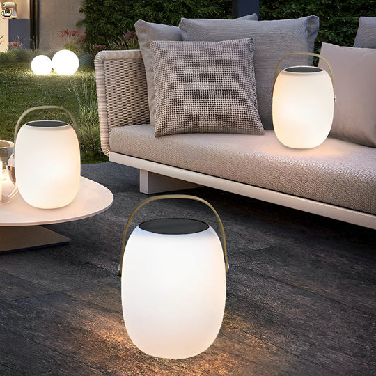 Portable Lantern Shaped Waterproof Solar Table Lamp with Remote
