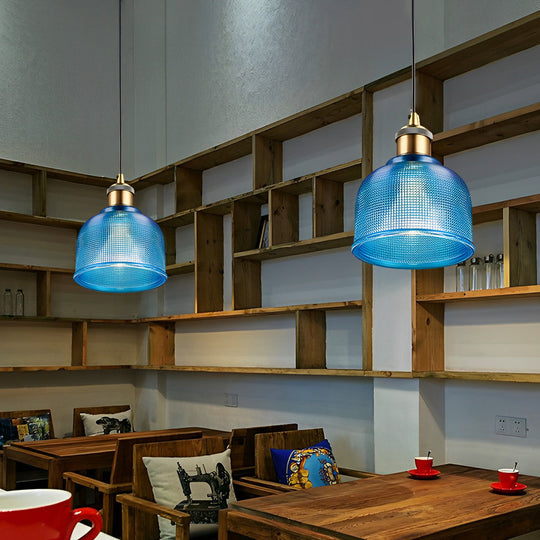 Glass Bowl Shape Electroplated Metal Nordic Creative Pendant Light