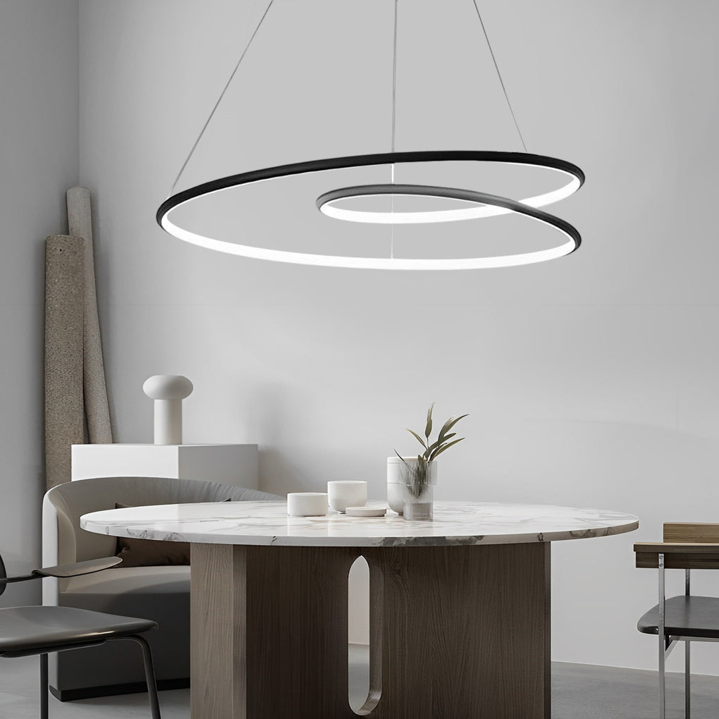 Creative Circles Stepless Dimming LED Nordic Chandelier Pendant Light