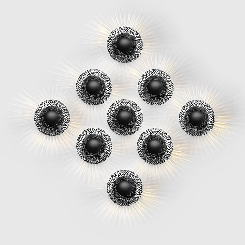 Circular Nest Grid Artistic Modern LED Wall Lamp