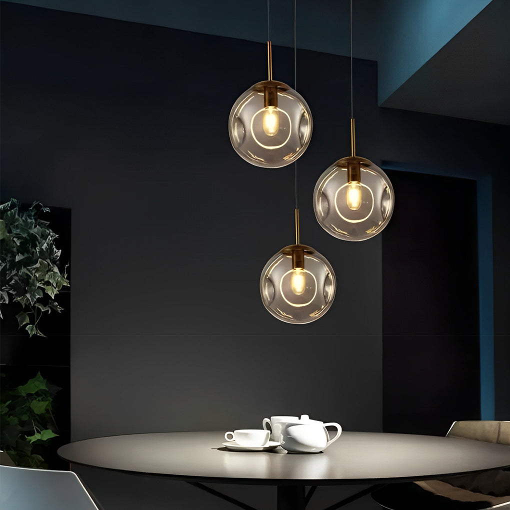 Creative Glass Globe Metal Nordic Small Chandelier Pendant Light