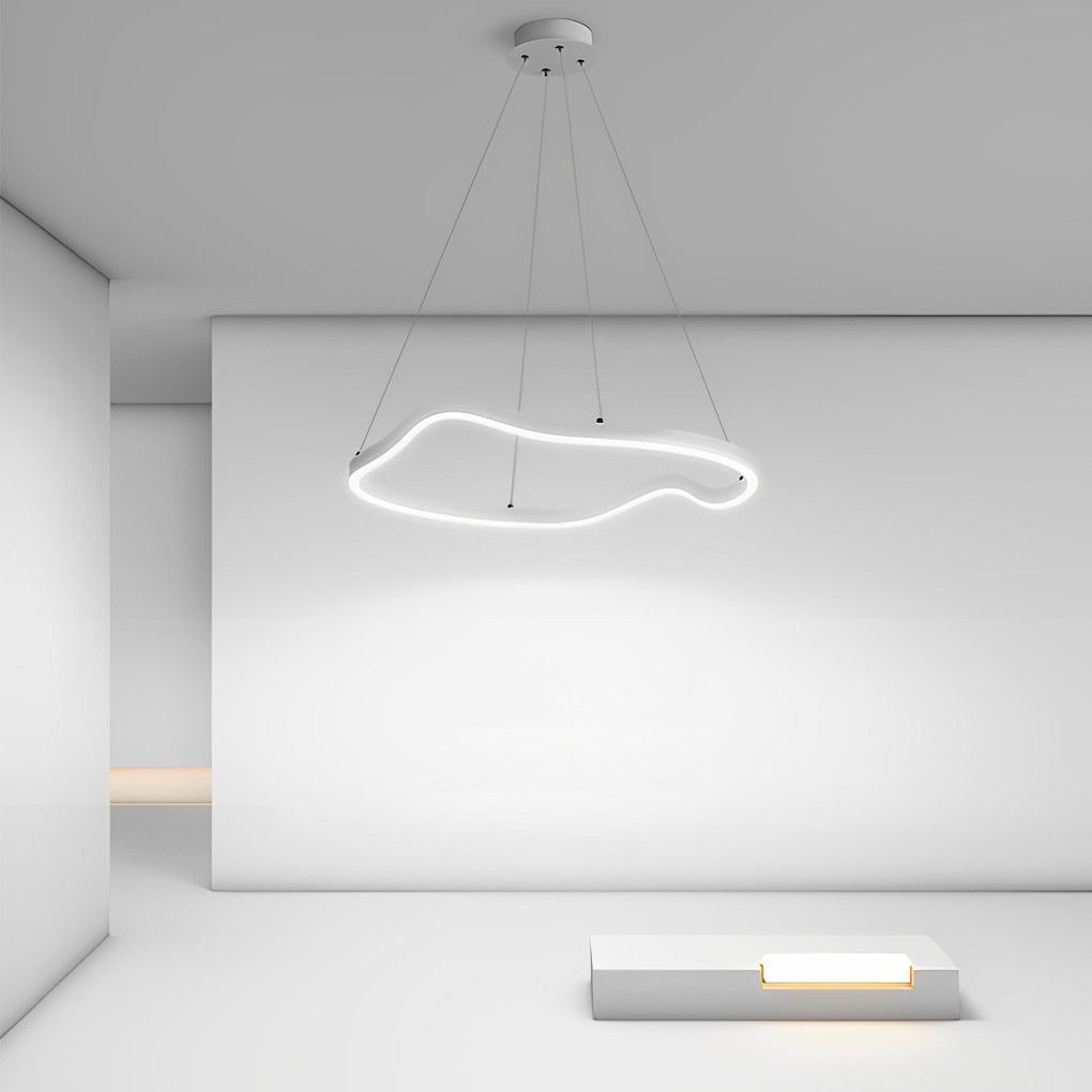 Irregular Ring LED Three Step Dimming Minimalist Chandelier Pendant Light