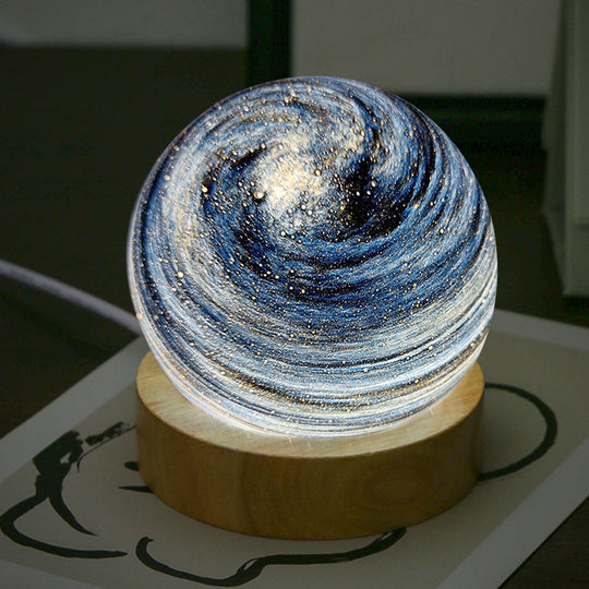 Globe Glass Galaxy Starry Kids and Baby LED Lamp
