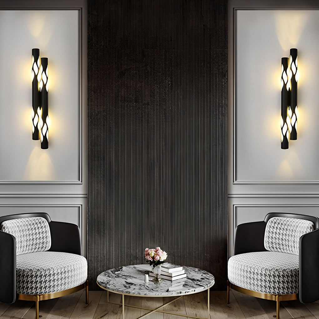 Flames Hollow Up and Down LED Modern Wall Lamp