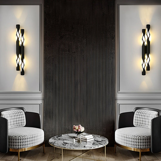 Flames Hollow Up and Down LED Modern Wall Lamp